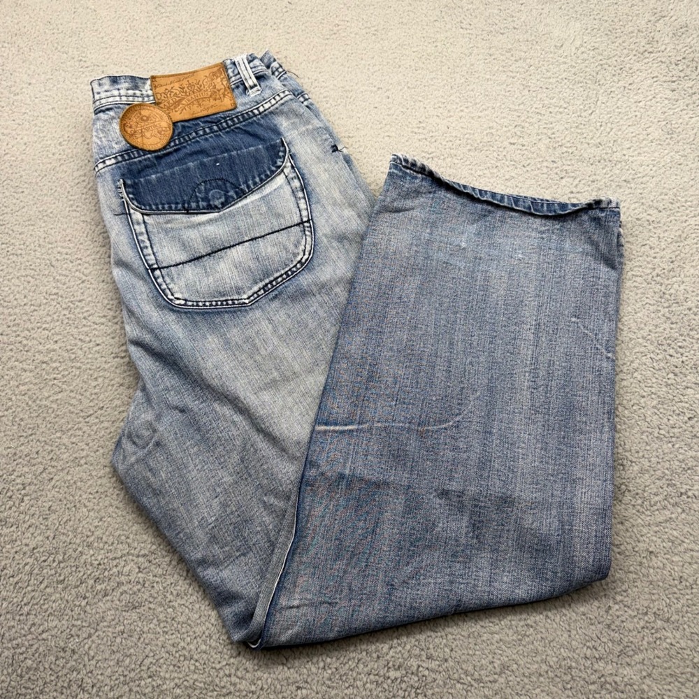 Akademiks RN.0100964 Mens Size 40 Jeanius Level Vintage Baggy Blue Jeans‎ Denim